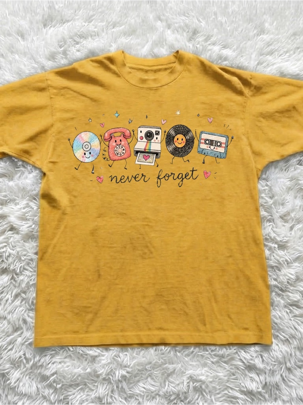 Gildan Never Forget Retro Music Graphic Tee